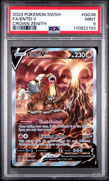 2023 Pokemon - Entei V (Galarian Gallery) - GG36/GG70 Crown Zenith PSA 9