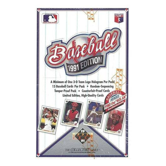 1991 Upper Deck Baseball Edition Find the Nolan Hobby Box