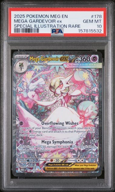 2025 Pokemon - Mega Gardevoir ex (SIR) - 178/132 Mega Evolution PSA 10