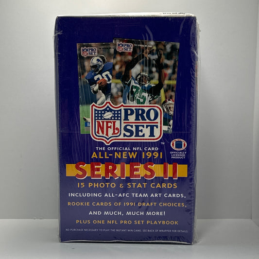 1991 NFL Pro Set All Series 2 Football Trading Cards 36 Wax Packs