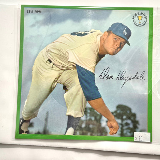 1962 Sports Champion  Don Drysdale 33 1/3 RPM Sports Record