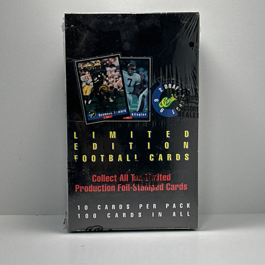 1992 Classic Draft Picks Limited Edition Football Cards Box Factory Sealed NFL