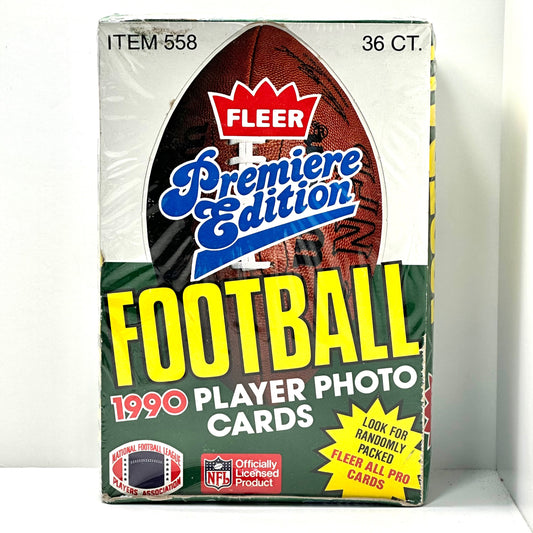 1990 Fleer Football Card 36 Pack Wax Box