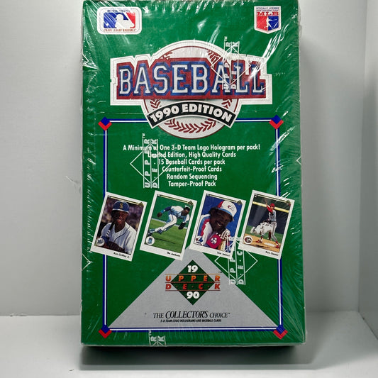 1990 Upper Deck Baseball FACTORY SEALED BOX of 36 PACKS