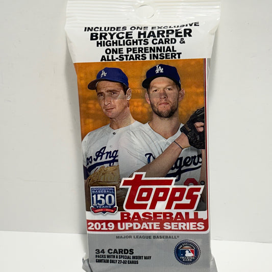 2019 Topps Update Series Baseball Factory Sealed Fat Pack 34 Cards