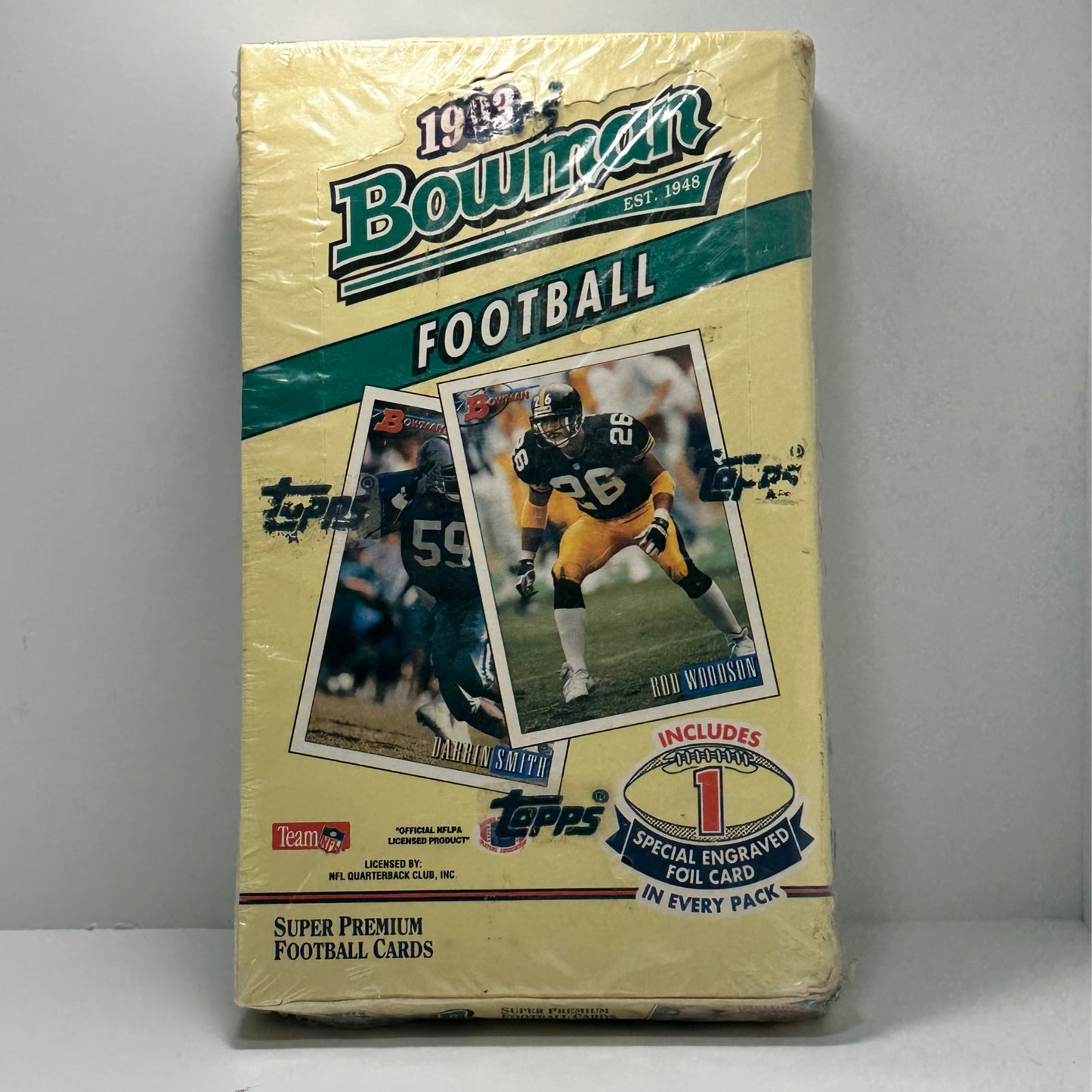 1993 Bowman Football Hobby Factory Sealed Box DREW BLEDSOE JEROME BETTIS