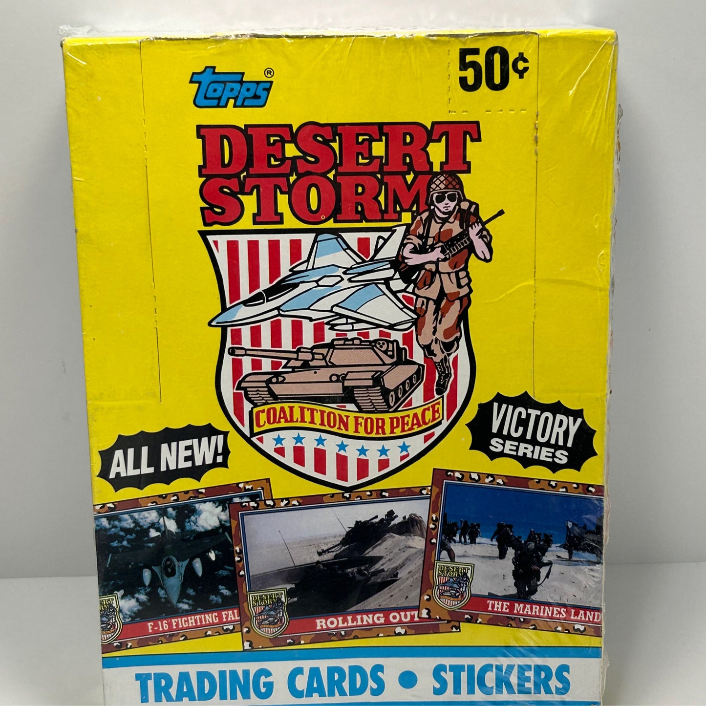 1991 Topps Desert Storm Trading Card 33ct Sealed Packs Box Victory Series