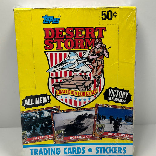1991 Topps Desert Storm Trading Card 33ct Sealed Packs Box Victory Series