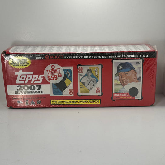2007 Topps Baseball Complete Set FACTORY SEALED Target Mickey Mantle Relic