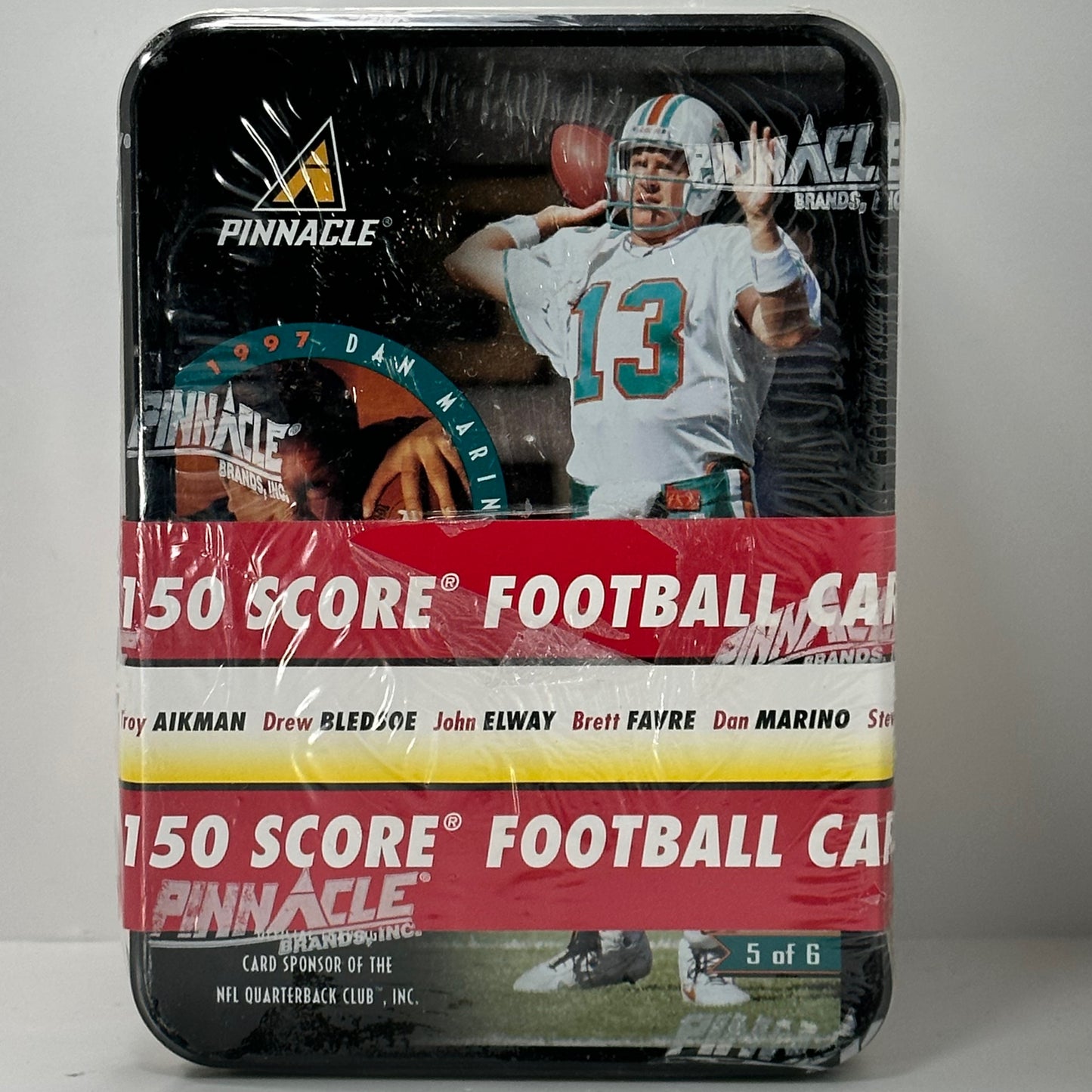 1997 Pinnacle 150 Score Football Cards in Original Sealed Tin. (Dan Marino)