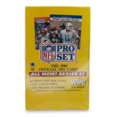 1990 NFL Pro Set Series 2 Football Cards Factory Sealed Box 36 Packs