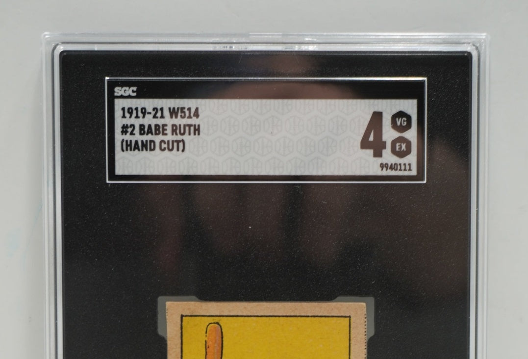 1919-21 W514 Babe Ruth #2 HAND CUT SGC 4 NEW YORK NY YANKEES