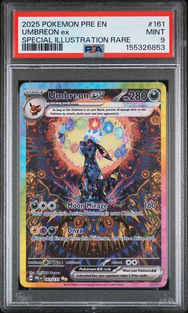 2025 Pokemon - Umbreon ex (SIR) - 161/131 Prismatic Evolutions PSA 9