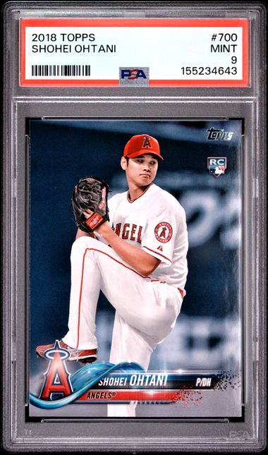 2018 Topps Shohei Ohtani Pitching Rookie #700 PSA 9