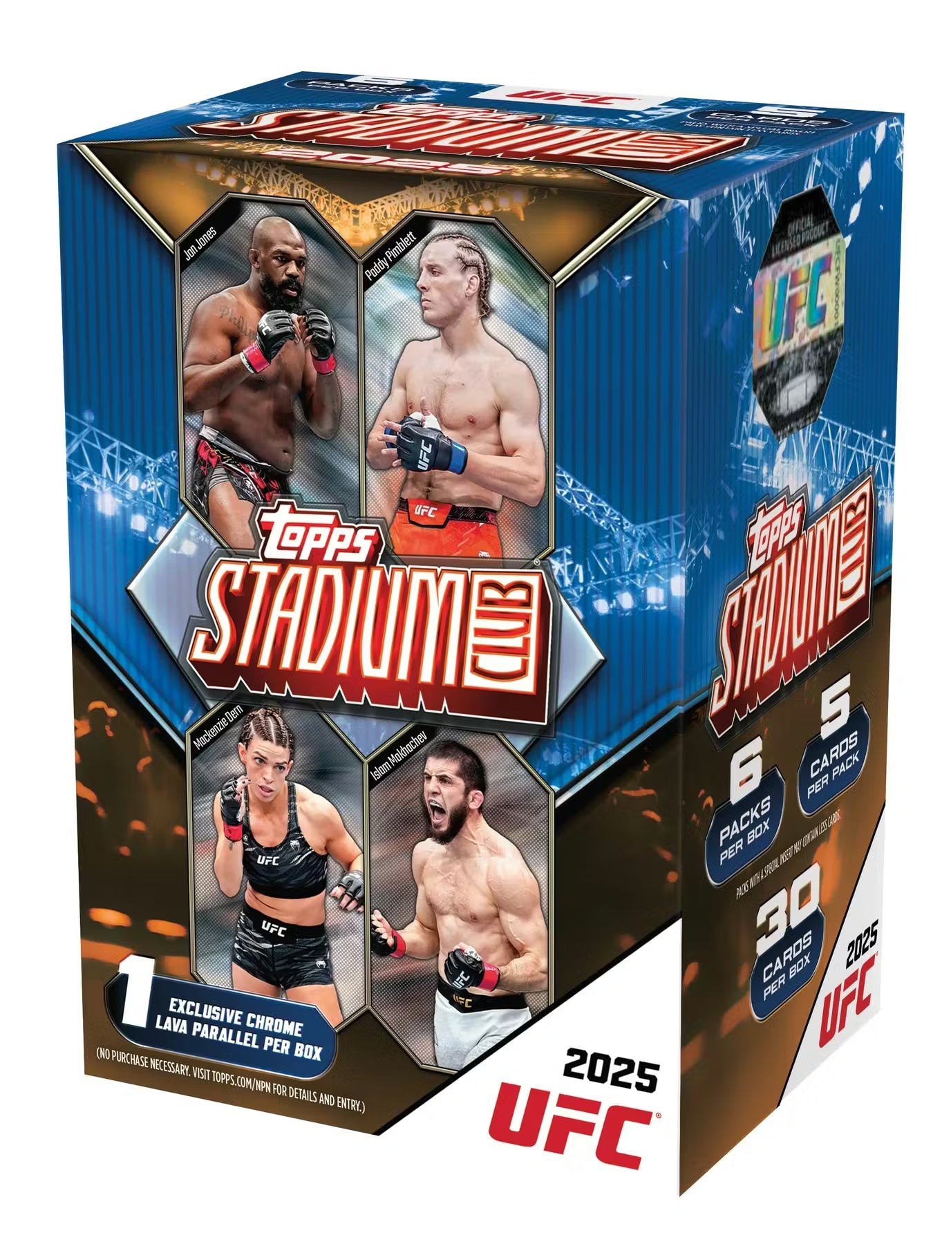 2025 Topps Stadium Club UFC 6-Pack Retail Blaster