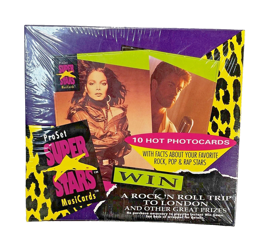 1991 Pro Set Superstars MusiCards Sealed Box First Ever Series