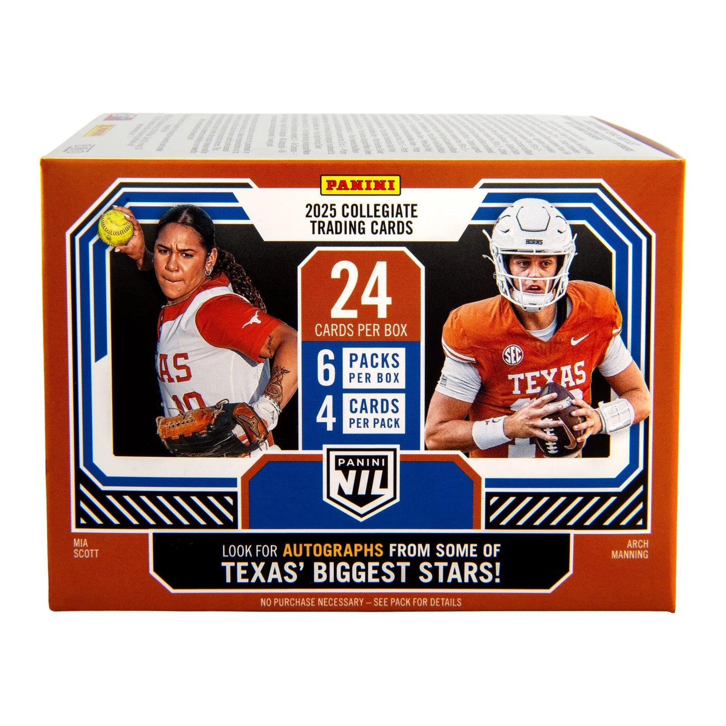 2025 Panini University of Texas NIL Trading Card Box Blaster